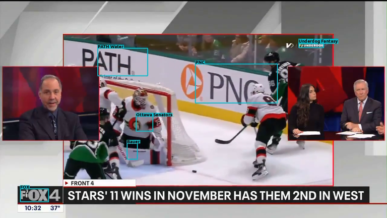 PNC signage detected during a Dallas Stars broadcast